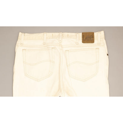 Lee Men Beige Straight Regular Jeans W36 L32