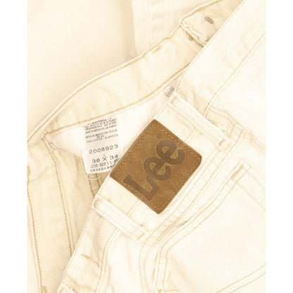 Lee Men Beige Straight Regular Jeans W36 L32
