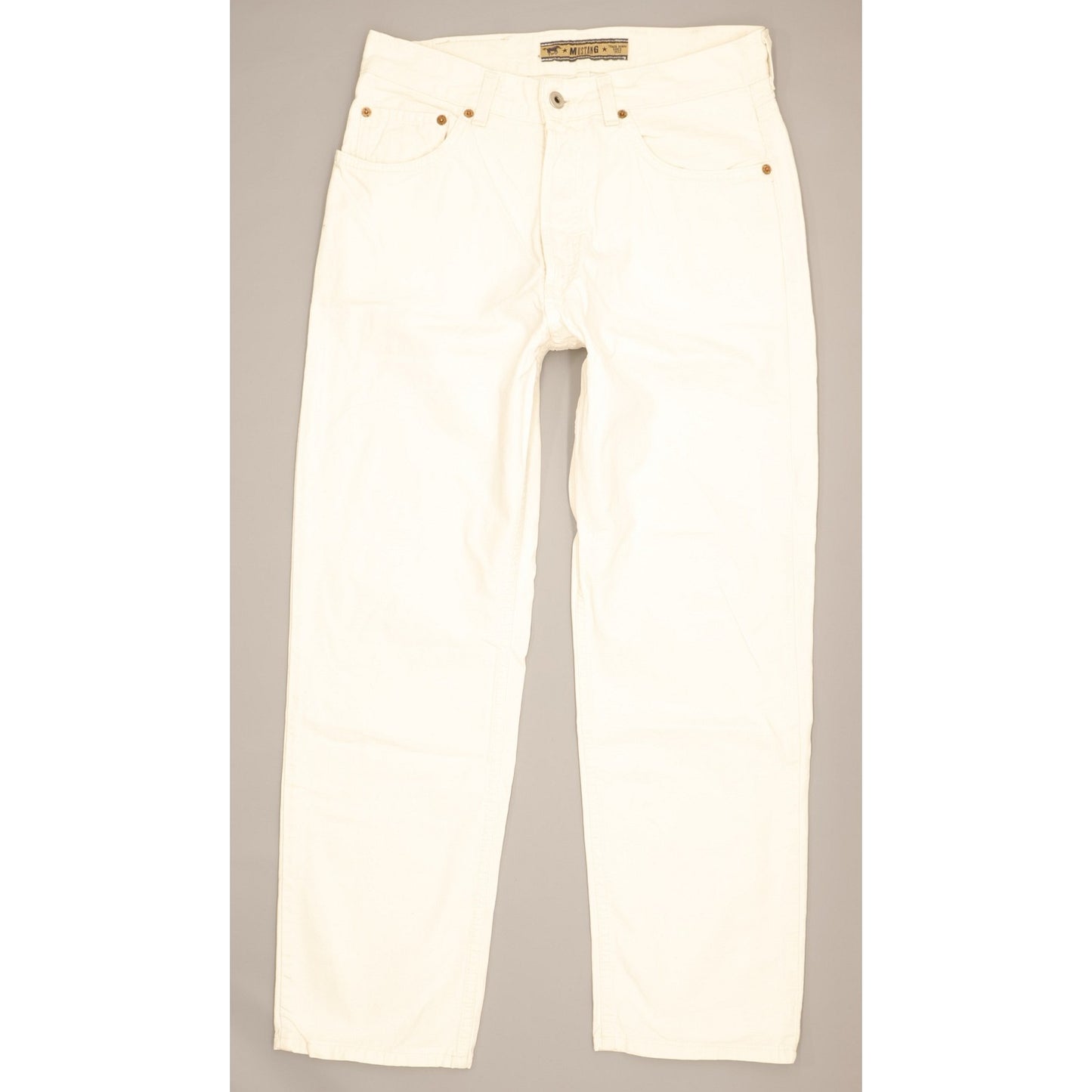 Mustang Men White Straight Regular Jeans W31 L28