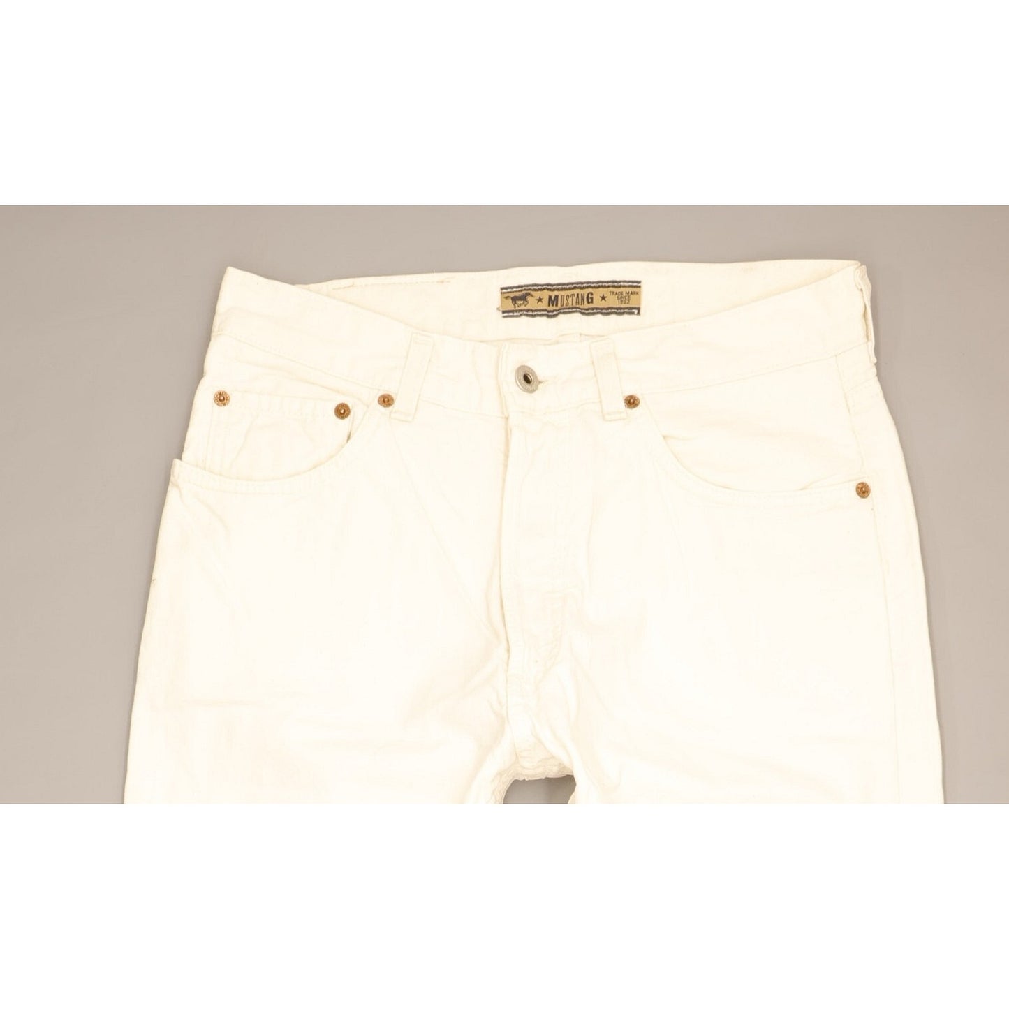 Mustang Men White Straight Regular Jeans W31 L28
