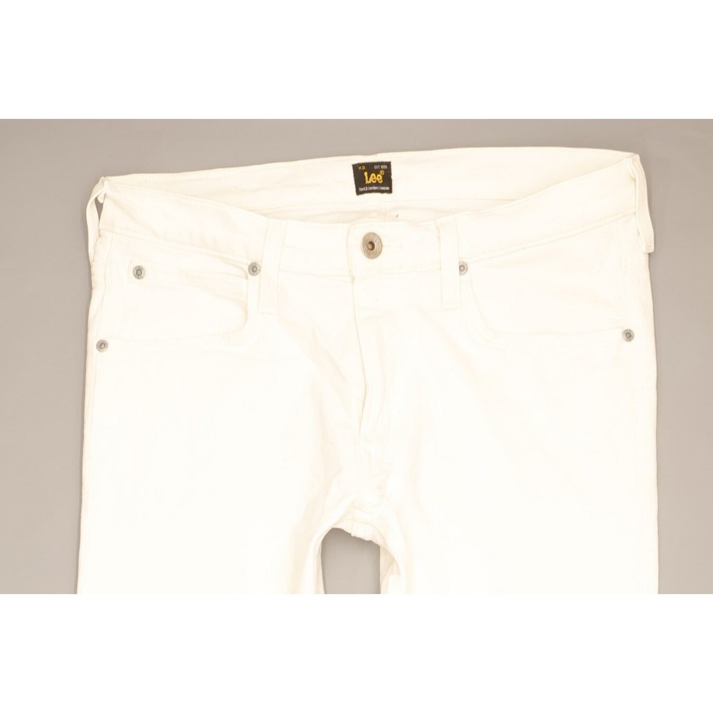 Lee Luke Men White Skinny Slim Stretch Jeans W31 L34