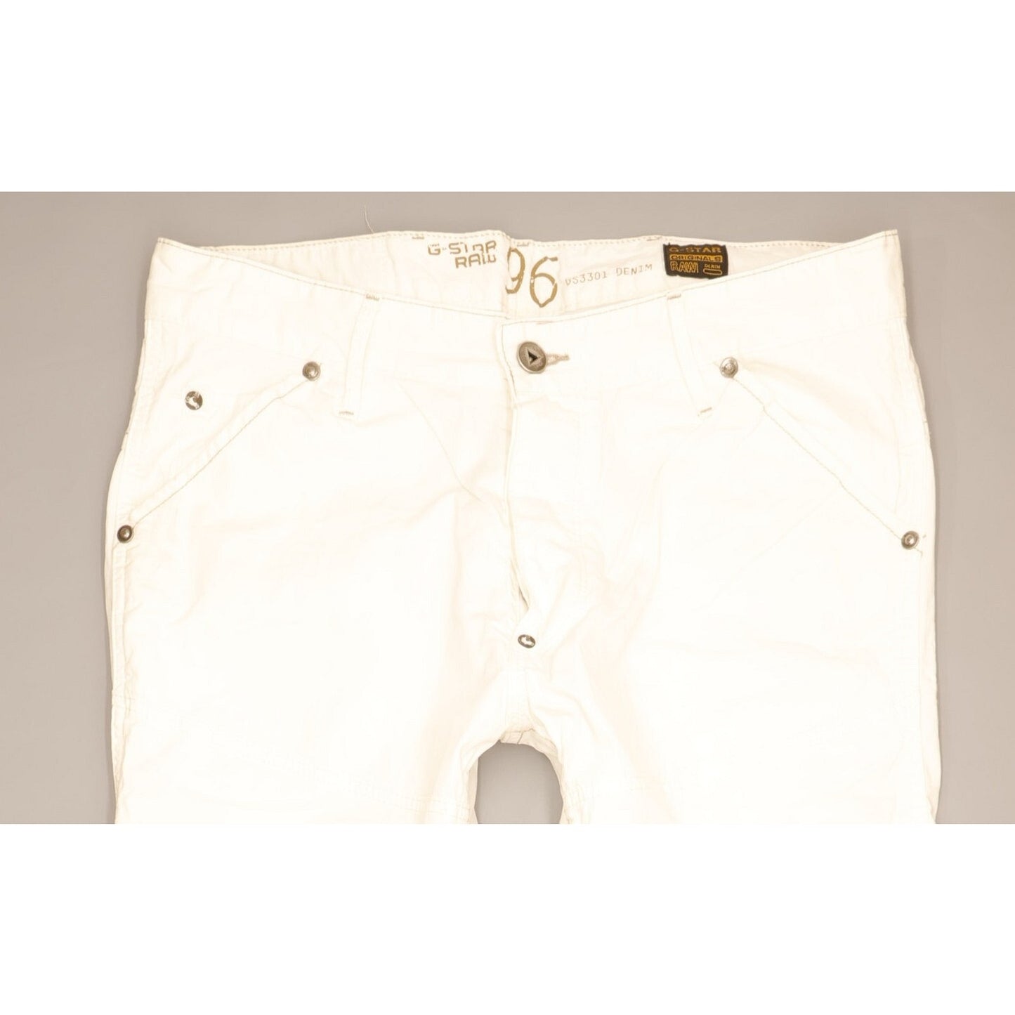 G-Star Elwood Heritage Men White Straight Regular Jeans W34 L32