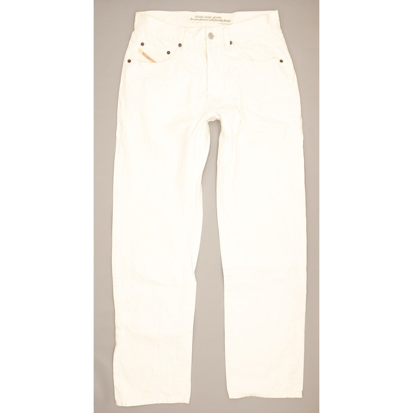 Diesel Cheyenne Men White Straight Regular Jeans W32 L32