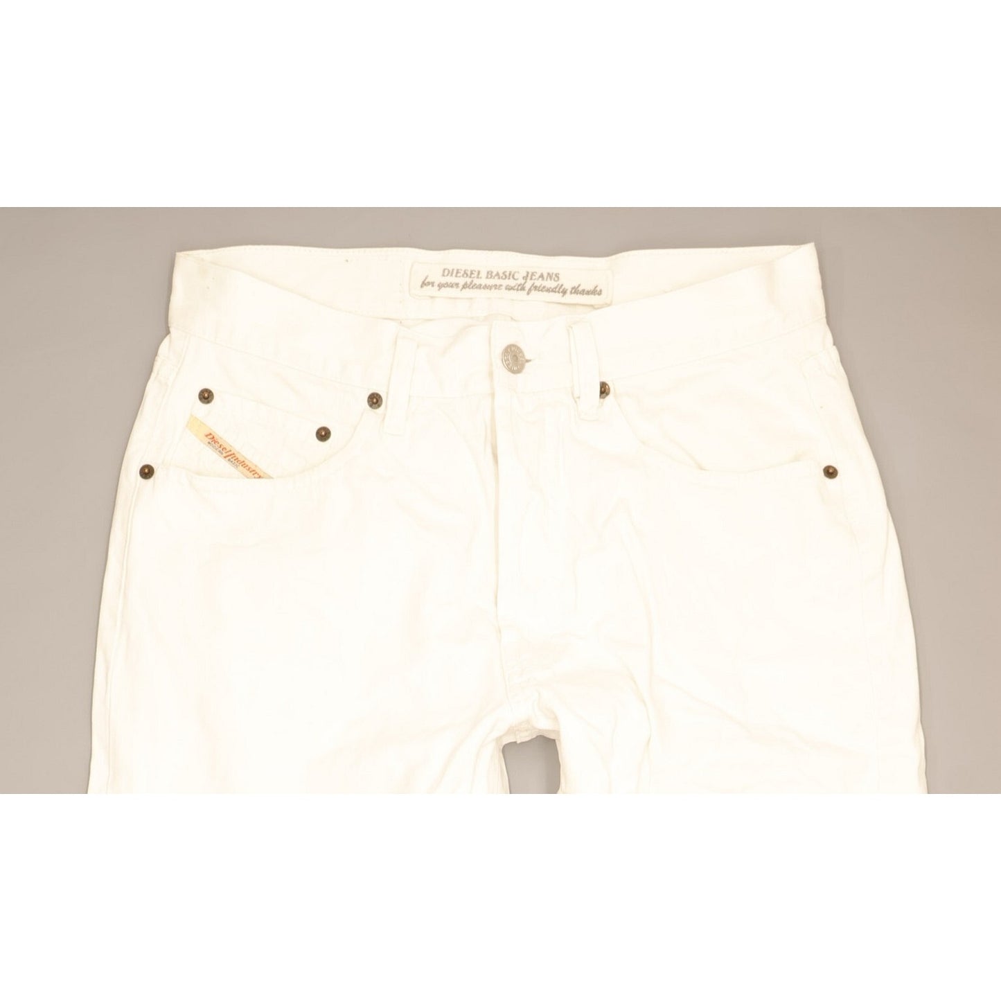 Diesel Cheyenne Men White Straight Regular Jeans W32 L32