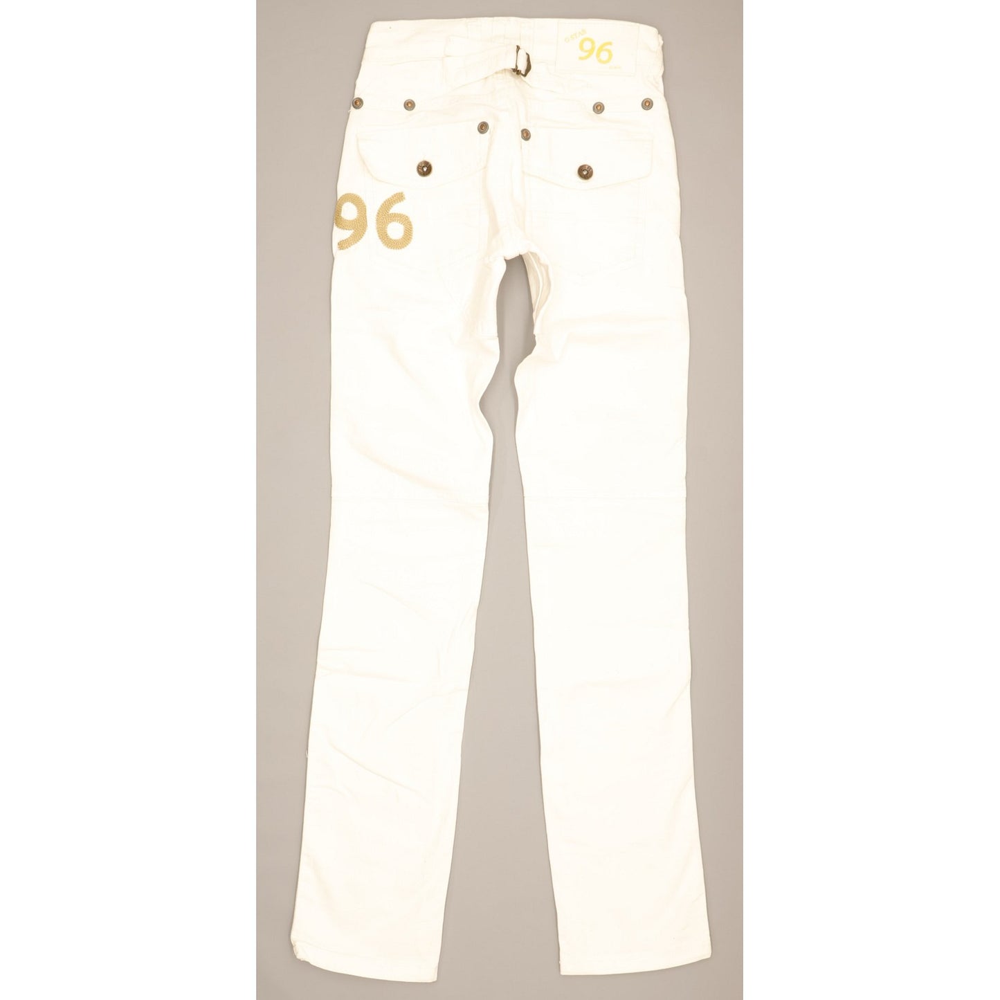 G-Star Elwood 5620 Women White Straight Slim Stretch Jeans W26 L32