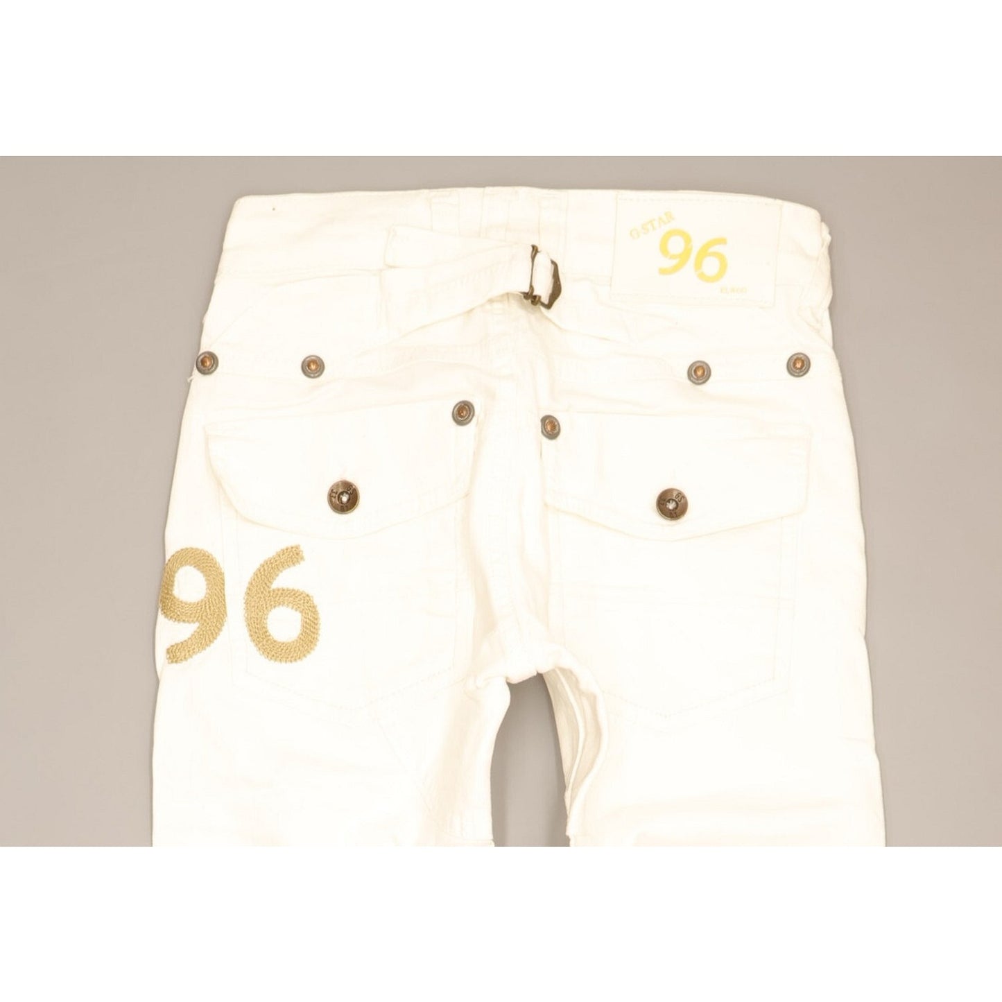 G-Star Elwood 5620 Women White Straight Slim Stretch Jeans W26 L32