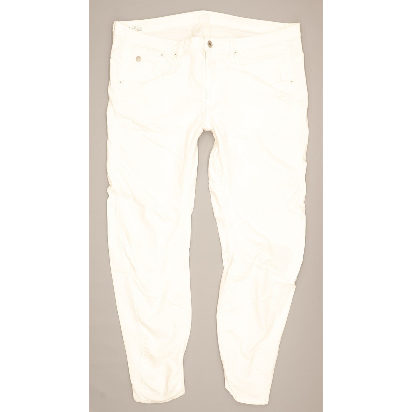 G-Star Arc 3D Women White Tapered Relaxed Boyfriend Stretch Jeans W34 L29