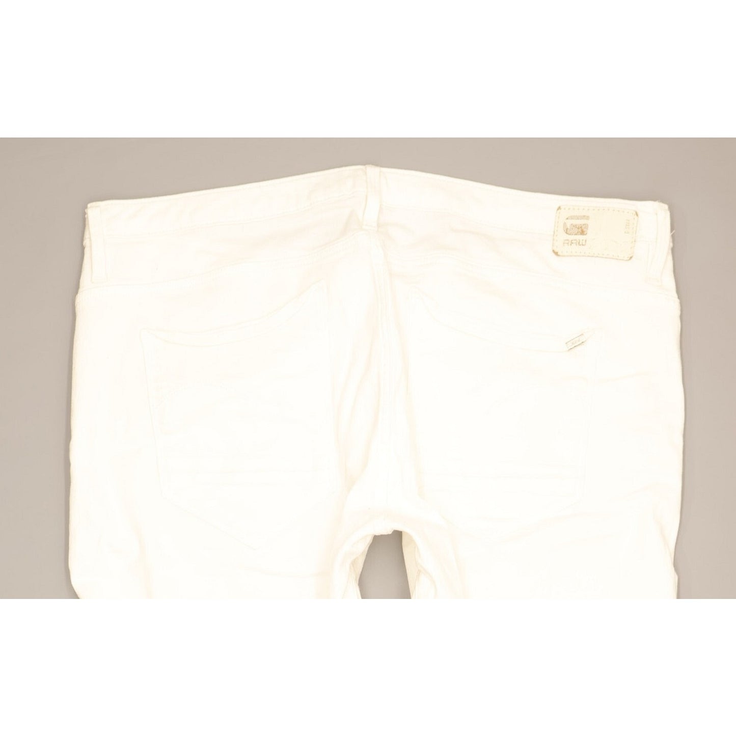 G-Star Arc 3D Women White Tapered Relaxed Boyfriend Stretch Jeans W34 L29