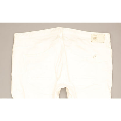 G-Star Arc 3D Women White Tapered Relaxed Boyfriend Stretch Jeans W34 L29