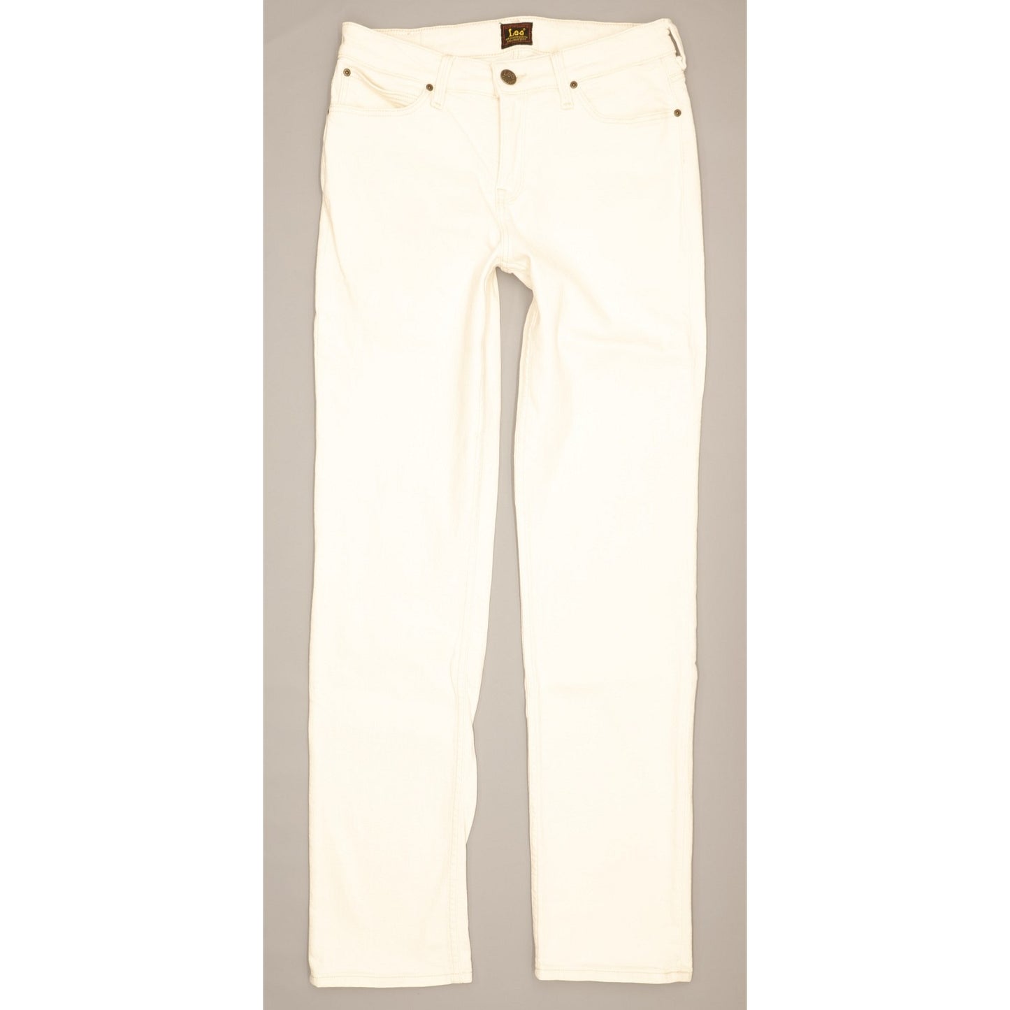 Lee Marion Women Beige Straight Regular Stretch Jeans W31 L32