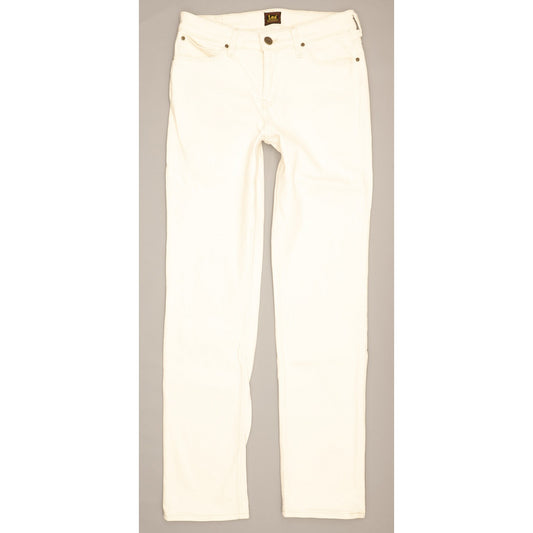 Lee Marion Women Beige Straight Regular Stretch Jeans W31 L32