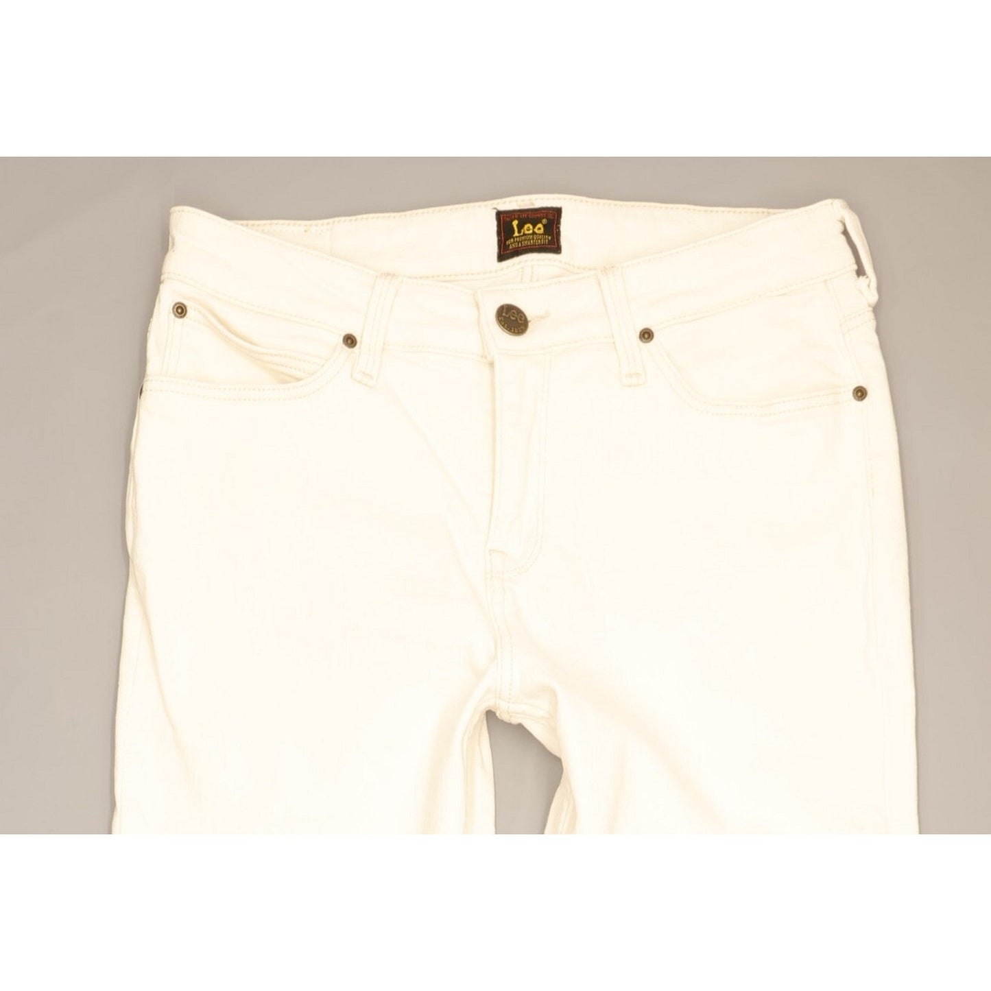 Lee Marion Women Beige Straight Regular Stretch Jeans W31 L32