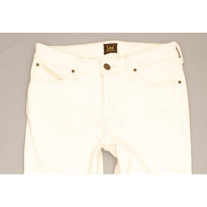 Lee Marion Women Beige Straight Regular Stretch Jeans W31 L32