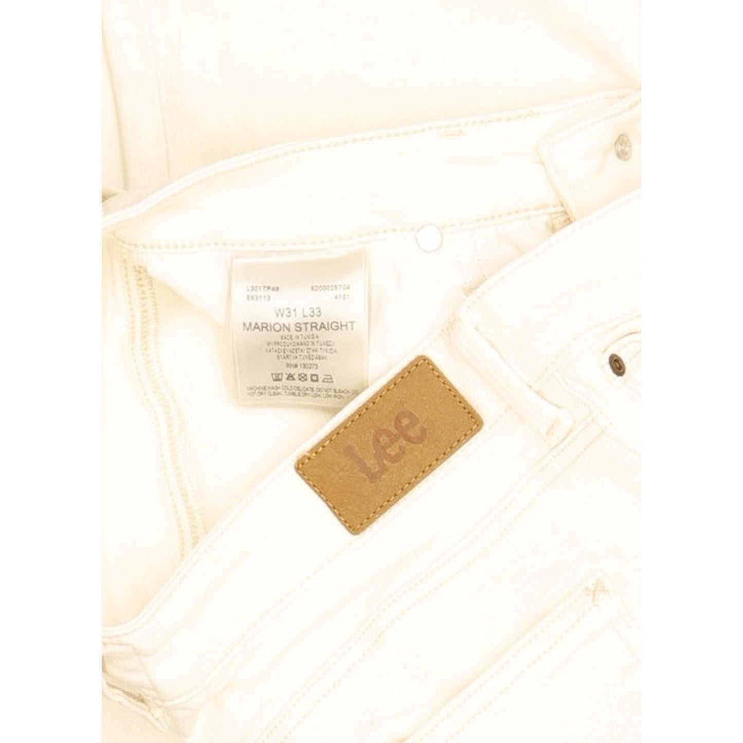 Lee Marion Women Beige Straight Regular Stretch Jeans W31 L32
