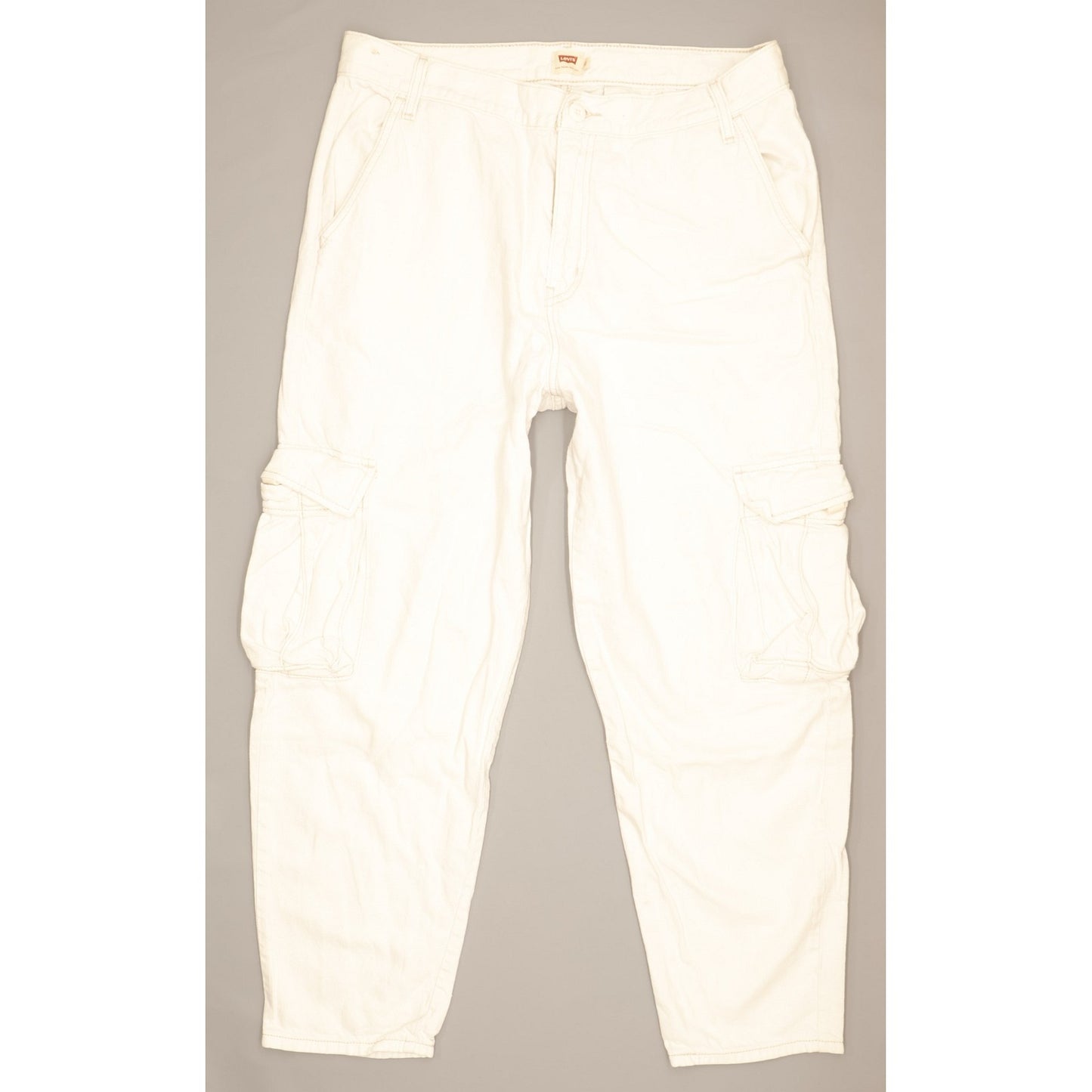 Levi's White Tapered Relaxed Boyfriend Jeans High Waisted W31 L28