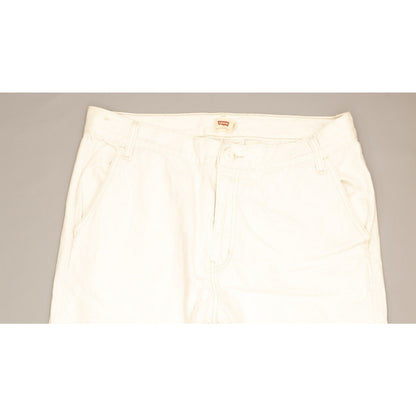 Levi's White Tapered Relaxed Boyfriend Jeans High Waisted W31 L28