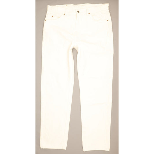 Levi's 505 Made in USA Men White Straight Regular Jeans W38 L32