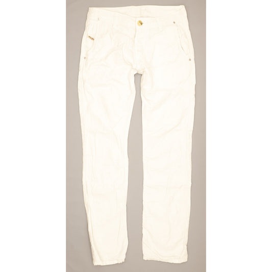 Diesel Revick Men White Straight Slim Jeans W30 L30