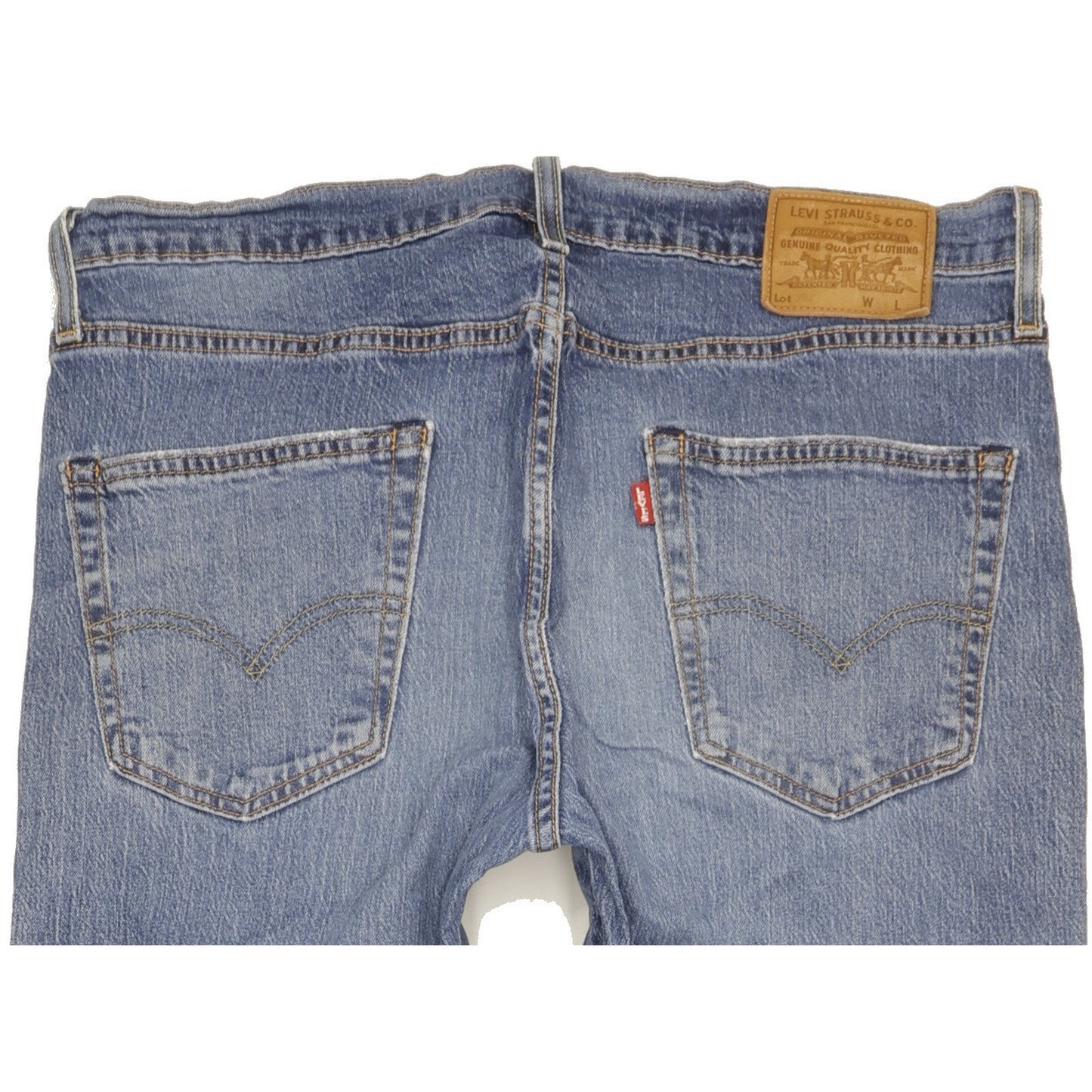 Levi's Men Blue Straight Slim Stretch Jeans W36 L35