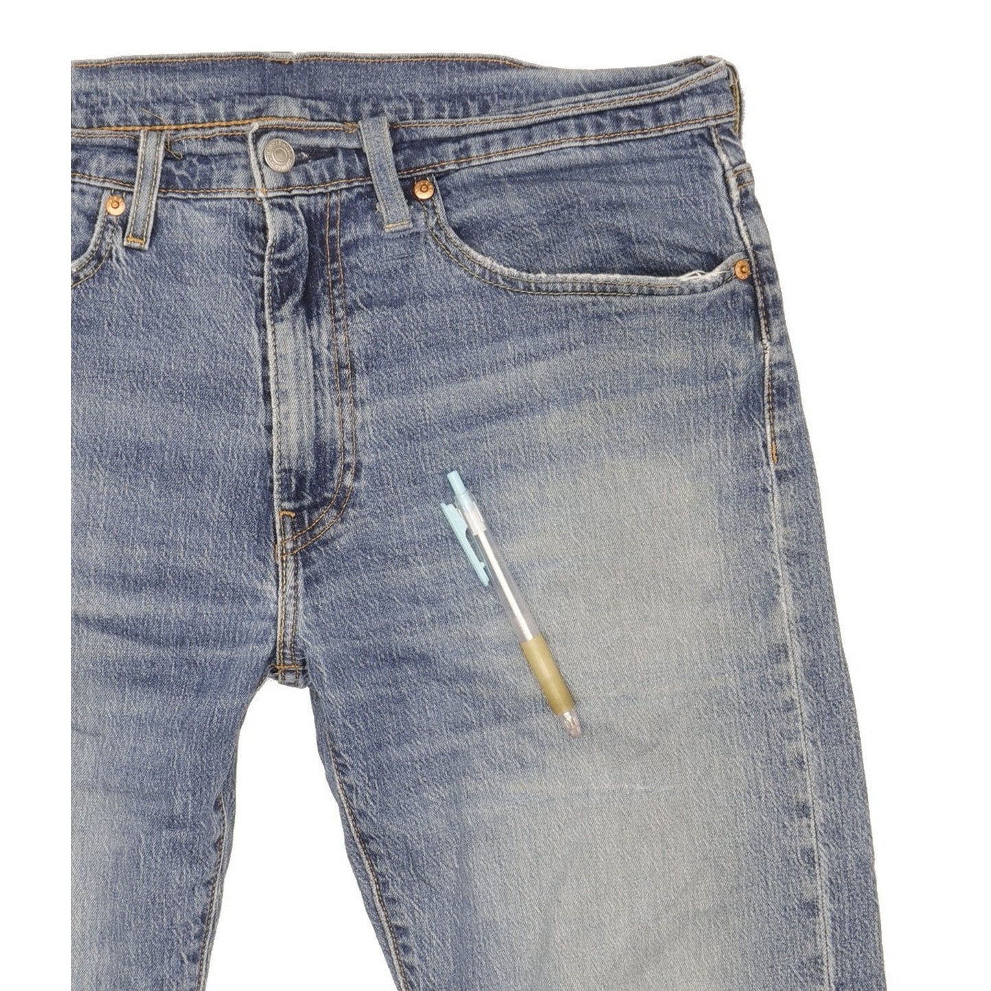 Levi's Men Blue Straight Slim Stretch Jeans W36 L35