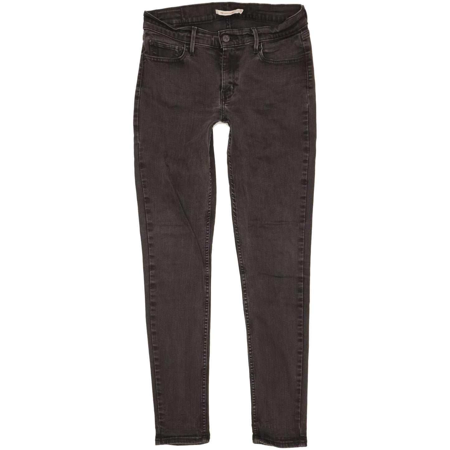 Levi's 710 Super Women Black Skinny Slim Stretch Jeans W30 L30