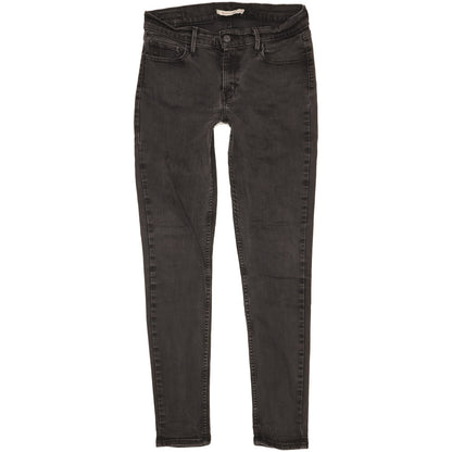 Levi's 710 Super Women Black Skinny Slim Stretch Jeans W30 L30