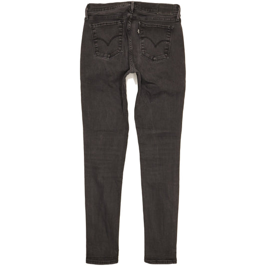 Levi's 710 Super Women Black Skinny Slim Stretch Jeans W30 L30