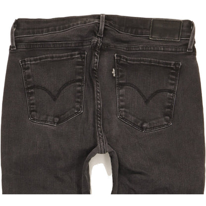 Levi's 710 Super Women Black Skinny Slim Stretch Jeans W30 L30