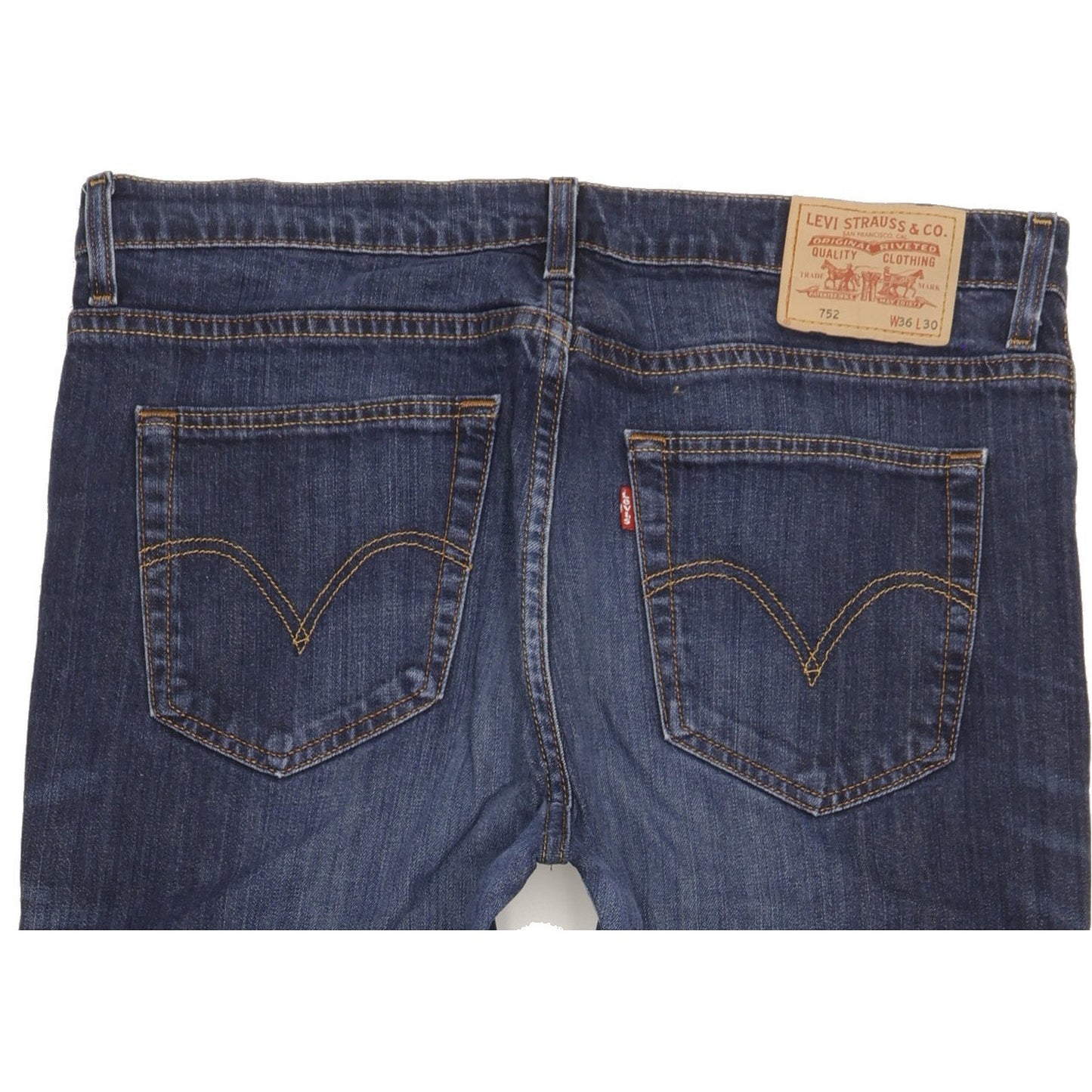 Levi's 752 Men Blue Straight Regular Stretch Jeans W36 L29