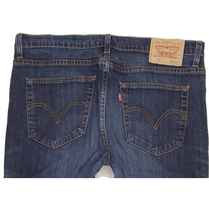 Levi's 752 Men Blue Straight Regular Stretch Jeans W36 L29