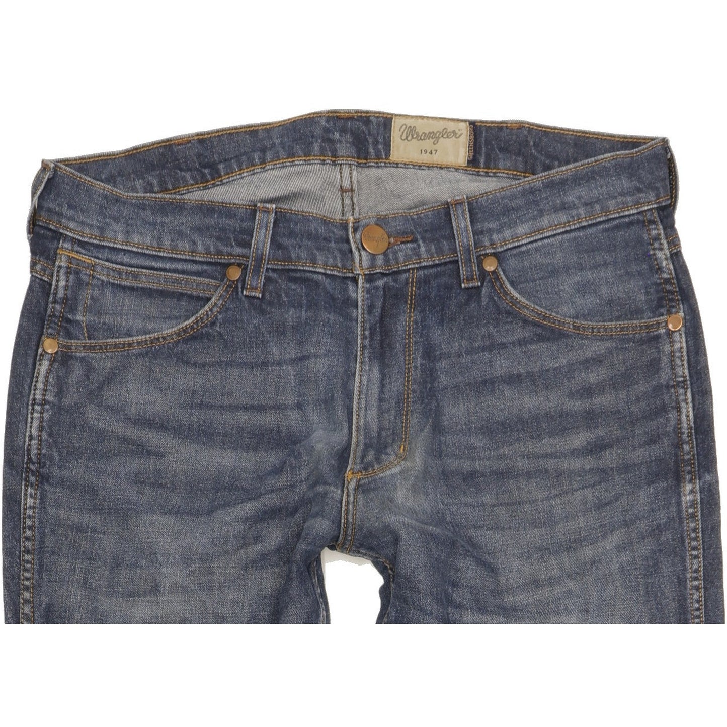 Wrangler Greensboro Men Blue Straight Regular Stretch Jeans W34 L32