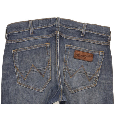 Wrangler Greensboro Men Blue Straight Regular Stretch Jeans W34 L32