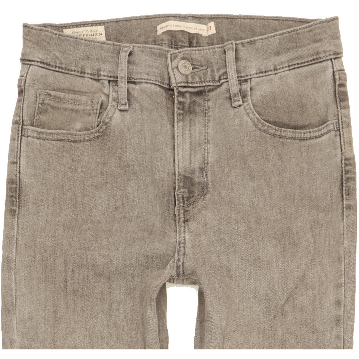 Levi's 720 Women Grey Skinny Slim Stretch Jeans W27 L29