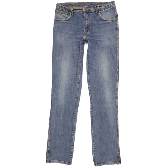 Wrangler Texas Men Blue Straight Regular Stretch Jeans W33 L36