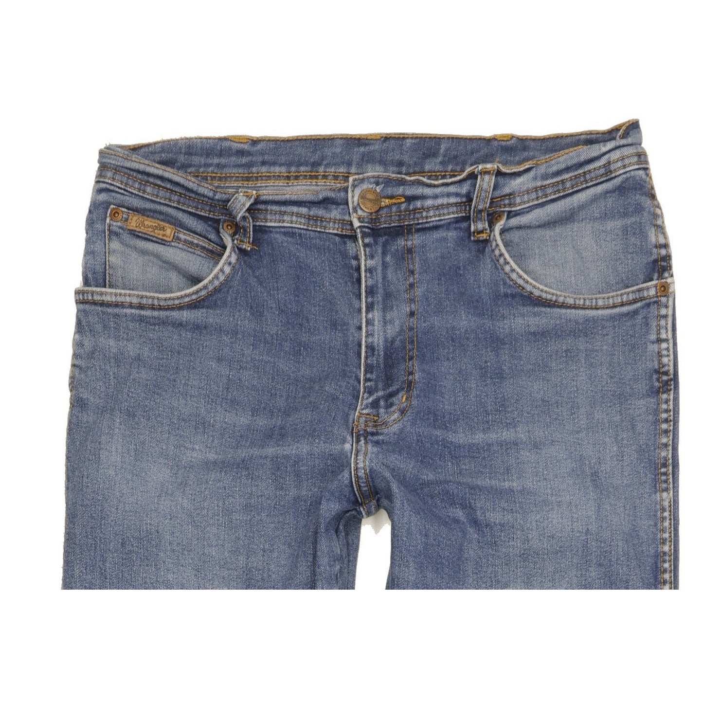 Wrangler Texas Men Blue Straight Regular Stretch Jeans W33 L36