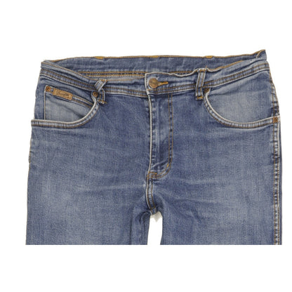 Wrangler Texas Men Blue Straight Regular Stretch Jeans W33 L36