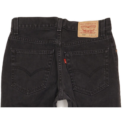 Levi's 505 Men Black Straight Regular Jeans W32 L32