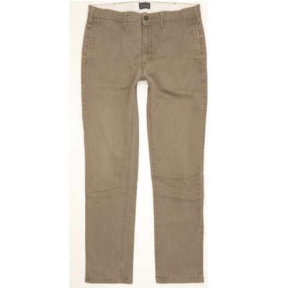 Levi's Men Grey Straight Slim Chino Stretch Trousers W32 L30