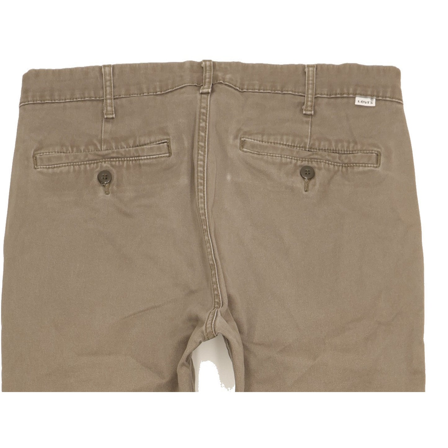 Levi's Men Grey Straight Slim Chino Stretch Trousers W32 L30