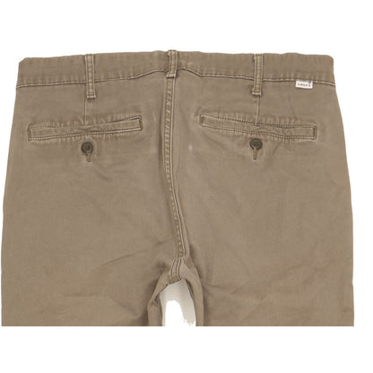Levi's Men Grey Straight Slim Chino Stretch Trousers W32 L30