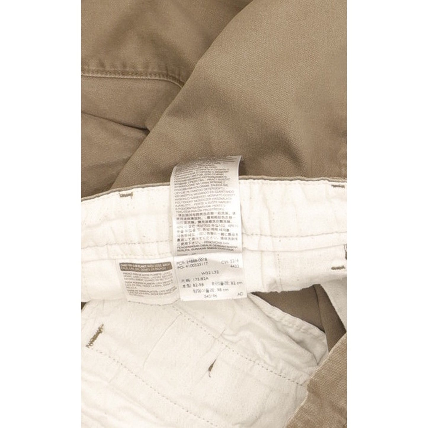 Levi's Men Grey Straight Slim Chino Stretch Trousers W32 L30