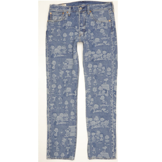 Levi's 501 Men Blue Straight Regular Stretch Jeans W32 L32