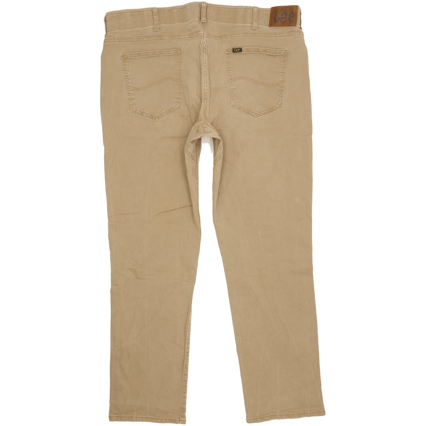 Lee Men Brown Tapered Regular Chino Stretch Trousers W38 L30