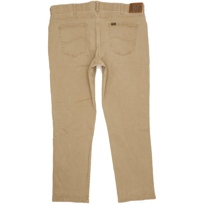 Lee Men Brown Tapered Regular Chino Stretch Trousers W38 L30
