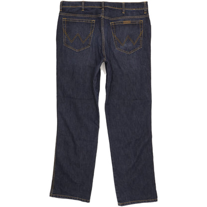 Wrangler Men Blue Straight Regular Stretch Jeans W38 L32