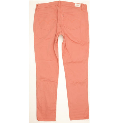 Levi's 524 Women Pink Straight Regular Stretch Jeans W32 L32