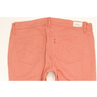 Levi's 524 Women Pink Straight Regular Stretch Jeans W32 L32