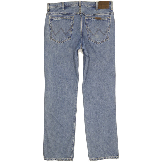 Wrangler Durable Quality Men Blue Straight Regular Jeans W36 L32