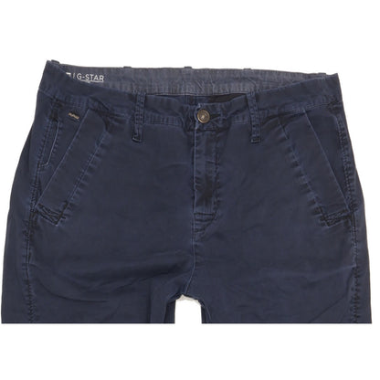 G-Star Boyfriend Men Blue Tapered Regular Chino Stretch Trousers W28 L28