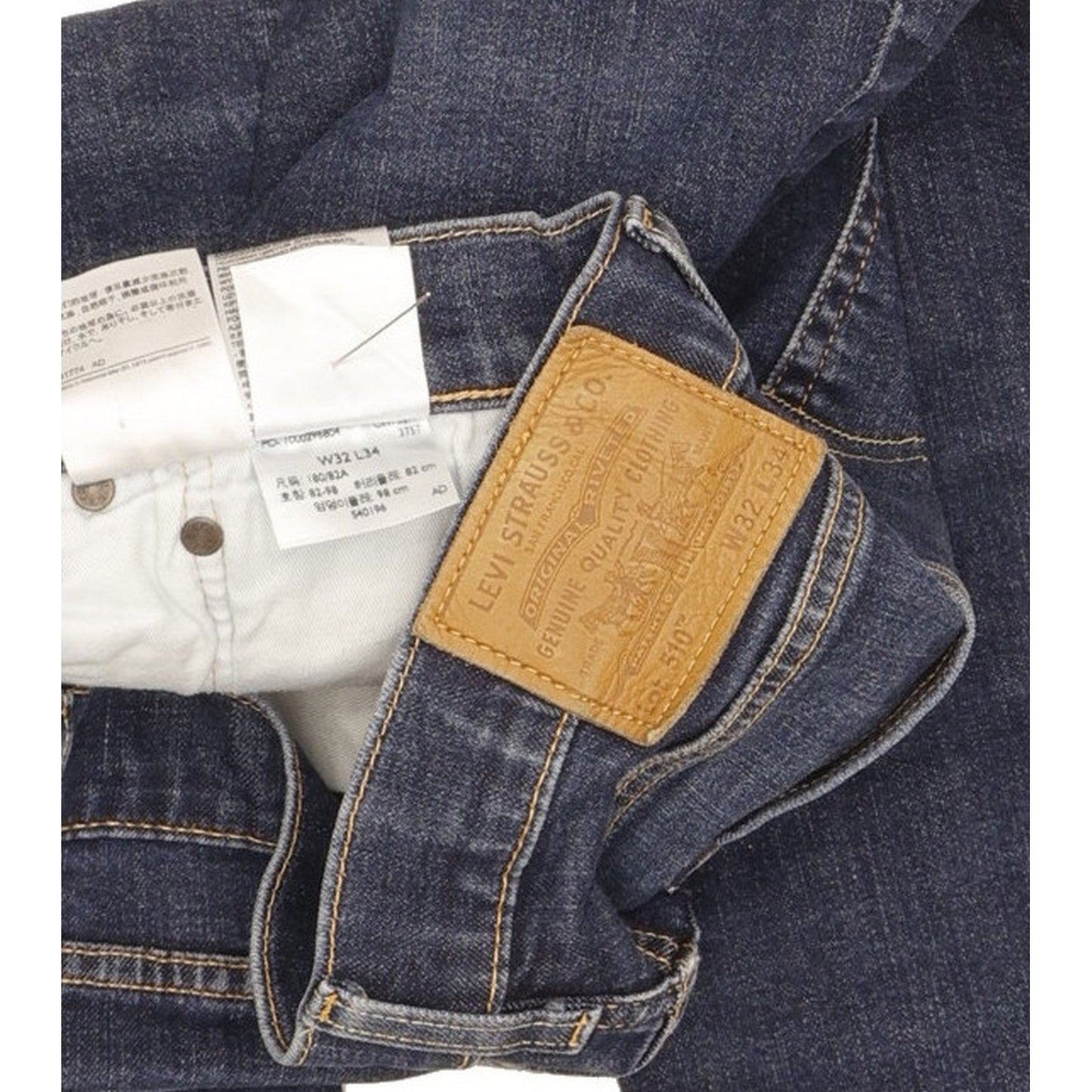 Levi's 510 Men Blue Skinny Slim Stretch Jeans W32 L33